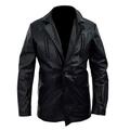 Max Payne Mark Wahlberg Genuine Leather Jacket Black- XS