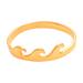 Indonesian Waves,'Wave Motif Gold Plated Sterling Silver Band Ring from Bali'