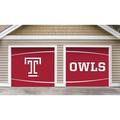 Temple Owls 7' x 8' 2-Piece Logo Split Garage Door Decor