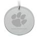 Clemson Tigers Round Crystal Personalized Ornament