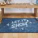 Navy 30" x 50" L Area Rug - The Holiday Aisle® Triplett Let It Snow Area Rug 30.0 x 0.41 in blue/Polyester | 30" W X 50" L | Wayfair