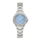 Seiko Women's Solar Diamond Accent Watch - SUT371, Size: Large, Silver