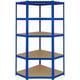 Monster Racking - Rayonnage d'Angle T-Rax en Acier Sans Boulons Bleu 90cm x 45cm x 180cm - blue