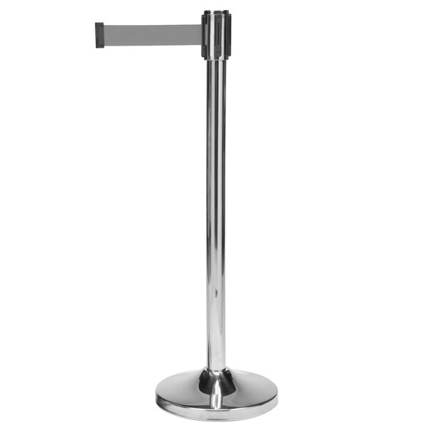 Stanchion | CSL 5500SS-BLK 39" Stainless Steel Stanchion Set with 78" Belt and 2 Posts