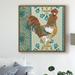 East Urban Home Cottage Rooster I by June Erica Vess Painting Print on Canvas in Black | 35 H x 35 W x 2 D in | Wayfair