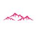 Harriet Bee Mountains Nursery Wall Decal Vinyl/Plastic in Red/Pink | 22 H x 38 W x 0.1 D in | Wayfair DBEF064BC99B40F8947DB4A5162531E2