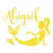 Harriet Bee Mermaid Nursery Bedroom Personalized Wall Decal Vinyl in Yellow | 22 H x 27 W in | Wayfair F317962E2C0C42DCA7259164DEAEC96A