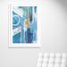 Ebern Designs 'Blue Force' Framed Acrylic Painting Print Paper in Blue/White | 43 H x 31 W x 1.25 D in | Wayfair 9DC3B140BA3A4306A92178AB037047DE