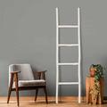 Highland Dunes 4.9 ft Blanket Ladder Wood/Solid Wood in White | 59 H x 15.25 W x 1.25 D in | Wayfair 59D296FD17F5477997D9758E8365FA57