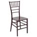 Flash Furniture Emily Resin Stackable Chiavari Chair Plastic/Acrylic in Brown | 35 H x 15 W x 15 D in | Wayfair LE-MAHOGANY-M-GG