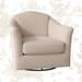 Barrel Chair - Kelly Clarkson Home Keilani 36.5" Wide Swivel Barrel Chair Fabric in Brown | 33.5 H x 36.5 W x 36.5 D in | Wayfair