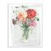 Charlton Home® 'Summer Zinnia Wildflowers in a Mason Jar' Watercolor Painting Print Wood in Brown | 18 H x 12.5 W x 0.5 D in | Wayfair