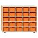 Wood Designs Contender 25 Compartment Cubby w/ Trays Wood in Orange | 35.875 H x 46.75 W x 12 D in | Wayfair C16009ORF-C5