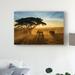 East Urban Home Morning Elephant Home Town by Saravut Whanset - Wrapped Canvas Photograph Print Canvas in Black/Blue/Brown | Wayfair