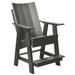 Wildridge Contemporary High Adirondack Chair Plastic/Resin in Gray | 45 H x 33 W x 18 D in | Wayfair LCC-319-DARK GRAY