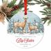 The Holiday Aisle® Personalized Family First Christmas As Big Sister Ball Ornament Metal in Blue/Brown | 3.5 H x 3.5 W in | Wayfair