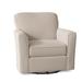 Armchair - Beachcrest Home™ Castiglia 35.5" Wide Swivel Armchair Other Performance Fabrics in Black/Brown | 35.5 H x 35.5 W x 34.5 D in | Wayfair