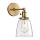 Phansthy Vintage Style Wall Lights Clear Glass Shade, Edison Industrial Wall Sconce E27 Indoor Light Fixtures Loft Bar Kitchen Lamp Lighting(Antique)