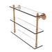 Williston Forge Bayer 3 Piece Tiered Shelf w/ Industrial Pipe Shelves Glass/Metal in Brown | 16.9 H x 16 W x 5.6 D in | Wayfair