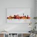Wrought Studio™ 'San Antonio Texas Skyline Red' Graphic Art on Wrapped Canvas in Orange/Red | 12 H x 19 W x 2 D in | Wayfair