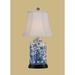 Charlton Home® Jorgen 21" Table Lamp Porcelain in Blue/Brown/White | 21 H x 12 W x 12 D in | Wayfair 91A6606CEBB74DFCA86D56976BA13190
