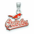 Women's Baltimore Orioles Silver Enamel Pendant