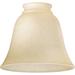 Charlton Home® 4.75" H Glass Bell Lamp Shade ( Screw On ) in Beige Glass in Brown/White | 4.75 H x 5.5 W x 5.5 D in | Wayfair