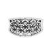 Floral Lattice,'Openwork Pattern Sterling Silver Band Ring from India'