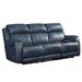 Southern Motion Safe Bet 89" Pillow Top Arm Reclining Sofa Leather Match/Genuine Leather in Blue | 42 H x 89 W x 69 D in | Wayfair