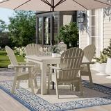 Dovecove Everton Square 4 - Person 42" Long Outdoor Dining Set Wood/Plastic in White | Wayfair 52A6C990BCF7425F840EC7906E89F6F2