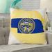 Ivy Bronx Mendell Nebraska Flag Sepia Pillow in, Spun Polyester/Euro Pillow Polyester/Polyfill blend in Blue/Yellow | 26 H x 26 W in | Wayfair