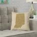 Ivy Bronx Kirkley Indiana Canvas Pillow in, Poly Twill Double Sided Print/Pillow Cover Polyester/Polyfill blend in Yellow | 18 H x 18 W in | Wayfair