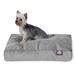 Vintage Villa Shredded Memory Foam Rectangle Dog Bed, 27" L x 20" W, Small, Gray