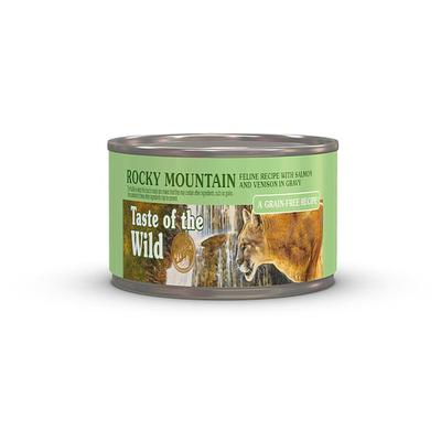 Taste of the Wild Rocky Mountain Feline Cat Food Recipe with Salmon & Venison in Gravy, 3 oz., Case of 24