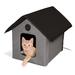 Gray and Black Outdoor Heated Cat House, 18" L x 22" W, Medium