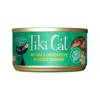 Tiki Cat Hookena Luau Ahi Tuna Chicken Wet Cat Food, 2.8 oz., Case of 12