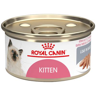 Royal Canin Feline Health Nutrition Kitten Loaf in Sauce Canned Cat Food, 3 oz., Case of 24