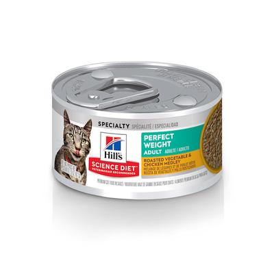 Hill's Science Diet Perfect Weight Roasted Vegetable and Chicken Medley Canned Cat Food, 2.9 oz., Case of 24