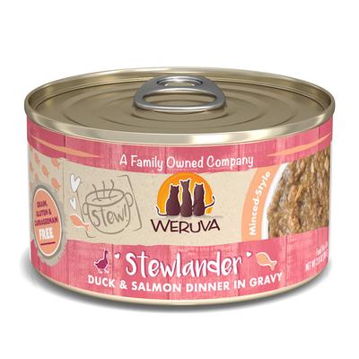 Weruva Stew! Stewlander Duck & Salmon Dinner in Gravy Wet Cat Food, 2.8 oz., Case of 12
