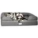 Ultimate Orthopedic Memory Foam Gray Dog Bed & Lounge, 50" L X 40" W, XX-Large