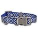 Reflective Blue Diamond Dog Collar, Large/X-Large