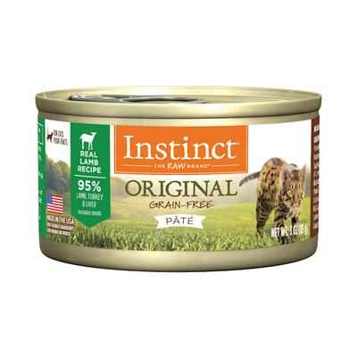 Instinct Original Grain Free Real Lamb Recipe Natural Wet Canned Cat Food, 3 oz., Case of 24