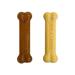 Puppy Chew & Dura Chew Peanut Butter Bone Twin Pack Dog Toy, Small, Brown