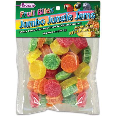 Brown's Fruit Bites Jungle Jems Parrot Treats, 6 oz.