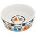 Tough Guys Ceramic Cat Bowl, 1.75" H X 5" Diameter, 1 Cup, X-Small, Multi-Color