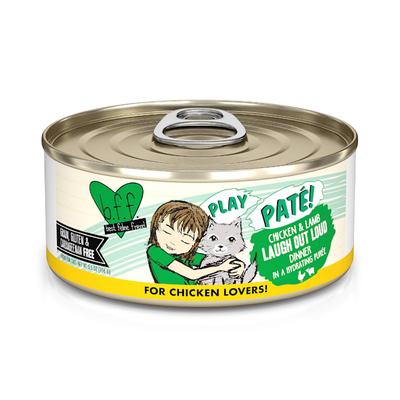 B.F.F. P.L.A.Y. Laugh Out Loud Chicken & Lamb Dinner in a Hydrating Puree Wet Cat Food, 5.5 oz., Case of 8