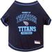 NFL AFC South T-Shirt For Dogs, Large, Tennessee Titans, Multi-Color