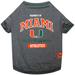 NCAA ACC T-Shirt for Dogs, X-Large, Miami, Multi-Color
