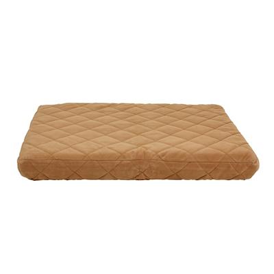 Carolina Pet Company Jamison Quilted Orthopedic Bed, 36" L X 27" W X 4" H, Caramel