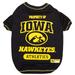 NCAA BIG 10 T-Shirt for Dogs, Medium, Iowa, Blue